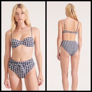💕VERONICA BEARD💕 Bikini Set Dyer Top (L) + Azoia Tie-Waist Bottom (XL) NWT